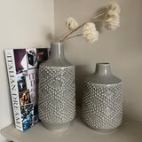 Soft Grey Dots Ceramic vases - Available in 2 sizes