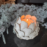 Natural Stoneglazed Artichoke Candle Holder H9cm&nbsp;



This ceramic artichoke t-light or dinner candle holder, showcases a beautifully glazed, multi-layered leaf design that mimics the structure of an organic blooming artichoke.