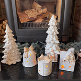 Ceramic LED Christmas Present with Bow topper - 2 sizes