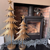 Statement standing hammered Gold Metal Tall Tiered Trees&nbsp;

Available in 2 sizes; Small 67cm &amp; Large 92cm