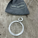 Eliza Gracious - Long Chain Necklace with Large Open Ring | 2 Colours