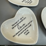 Ceramic Quotable Heart Trinket Dish - 8 quotes