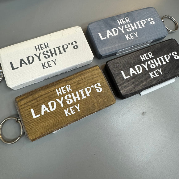 Wooden Keyring - Her Ladyship's Key