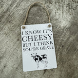 Mini Metal Hanging Sign - I know it's cheesy...