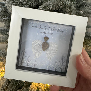 Pebble Art by La De Da Living&nbsp;

Award winning keepsake gifts - Handmade in the Cotswolds&nbsp;



Christmas Mini Framed Pebble Art - White block square frame 12.5cm
'In our hearts at Christmas and forever'