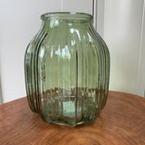 Vintage Green Glass Vase H16cm