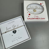 Life Charms the Thoughtful Jewellery Co.
Just Because Galentine's Heart charm Bracelet;
Love ya x. You're my bestie x.