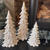 Ceramic Neutral glazed Trees with Bows - 3 sizes