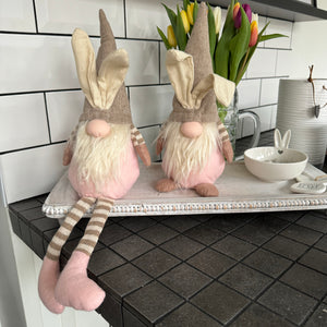 Standing Fabric Brown 30cm Bunny Gonks Available in 2 body colours - Grey or Pink