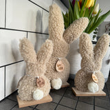 Natural Soft Sherpa Easter Rabbits - Available in 3 sizes; Small 19cm, Medium 22.5cm & Large 32cm