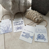 Mini Metal Hanging Sign - Oh We Do Like To Be Beside The Seaside