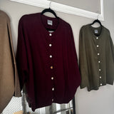 Cashmere-like Batwing Cardigan - Merlot