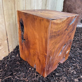 Teak Root Block Low Column H45cm  *CLICK & COLLECT ONLY*