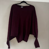 Cashmere-like Batwing Jumper - Chocolate