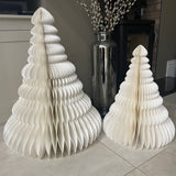 White Honeycomb Paper Trees - 50cm or 70cm A WOW simple statement tree decoration; lovely, timeless and stylish accessory for your home this Christmas. These honeycomb trees made out of sturdy paper make a beautiful contemporary touch to your home.