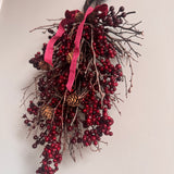Red Berry & Pinecone Door Hanger 42cm