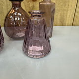 Amethyst Small Glass Bottle Vases - 4 styles