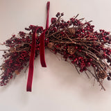 Red Berry & Pinecone Hanging Decoration 60cm