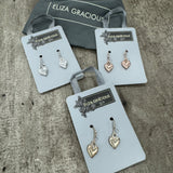 Eliza Gracious - Petit Heart Dropper Earrings | 3 colours