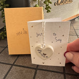 Gift card with mini heart - Always here for you
