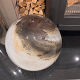 Glass Sphere Hand Blown Large Lamp - Beige & Brown
