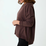 Dreams London
Zip detail Plain Sweatshirt&nbsp;
Colour - Chocolate brown



Relaxed fit &amp; drop shoulder sweatshirt with functional side zips for detail.