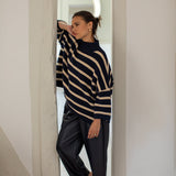 Chalk - Vicki Navy/Sand Stripe Jumper