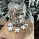 Small White Wooden Hanging Stars
