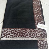 Black & Leopard Print Scarf