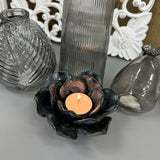 Sally Flower Candle Holder - Grey