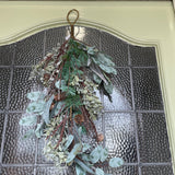 Fir Cones & Green Foliage Spray with a hoop to hang 72x31cm