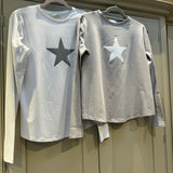 Chalk - White Renee Top with Light Grey Star