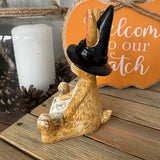 Halloween Sitting Witch Rabbit with spell book