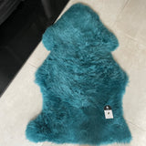 Hanlin - Pure New Wool Genuine Sheepskin Premium Rug Colour - Turquoise +95cm