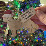 Wooden Hanging Silhouette Christmas Dog Hanger - 3 breeds