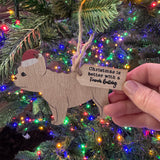 Wooden Hanging Silhouette Christmas Dog Hanger - 3 breeds