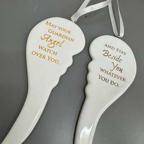 Quotable Guardian Angel Hanging Wings - 2 Quotes