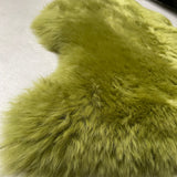 Hanlin - Pure New Wool Genuine Sheepskin Premium Rug Colour - Lime +95cm