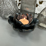 Sally Flower Candle Holder - Grey