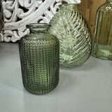 Small Glass Bottle Vases Vintage Green - 4 styles