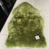 Hanlin - Pure New Wool Genuine Sheepskin Premium Small Rug Colour - Sage +85cm