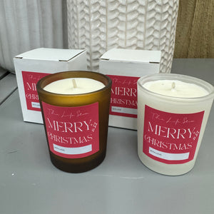 Votive Glass Filled Candle - 'Merry Christmas'
