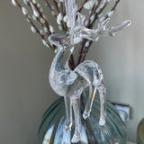 Hanging clear Acrylic Reindeer 13cm