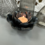 Sally Flower Candle Holder - Grey