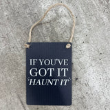 Halloween Mini Metal Signs - If You've Got It Haunt It