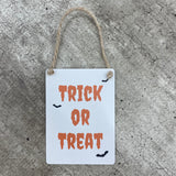Halloween Mini Metal Signs - Trick Or Treat