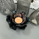 Sally Flower Candle Holder - Grey