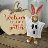 Standing Ruth Rabbit Figure in fun Halloween Ghost costume 14cm