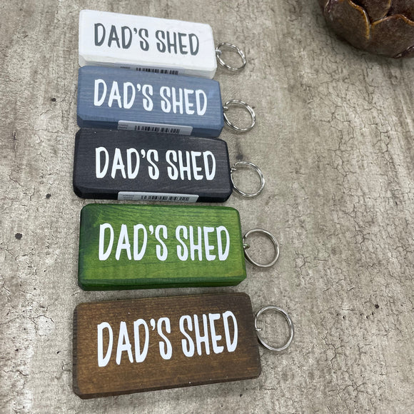 Wooden Keyring - Dad's Shed