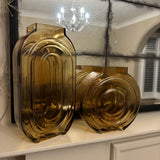 Amber Glass Vases - 2 sizes
